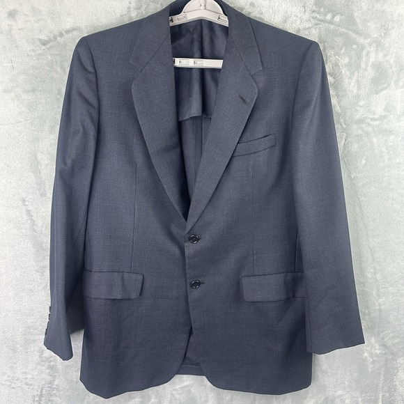 Hickey Freeman Dark Gray Wool Blazer Men's 42R Tailored Jacket No Size Tag
